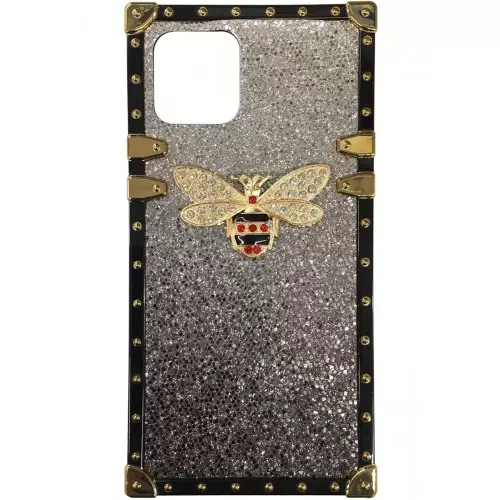iPhone 14 Pro Glitter Butterfly Case Black
